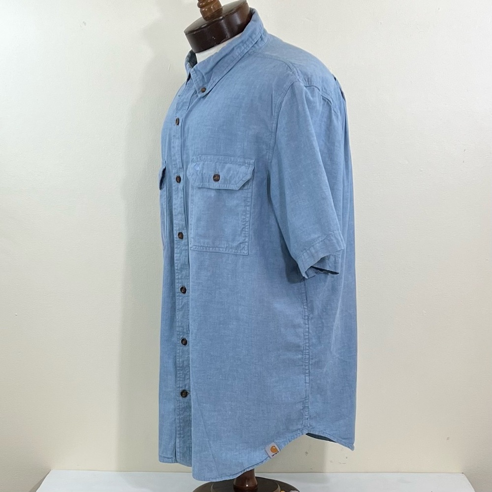 Carhartt Men's Relaxed Fit Short Sleeve Button Down Shirt - Picture 4 of 8